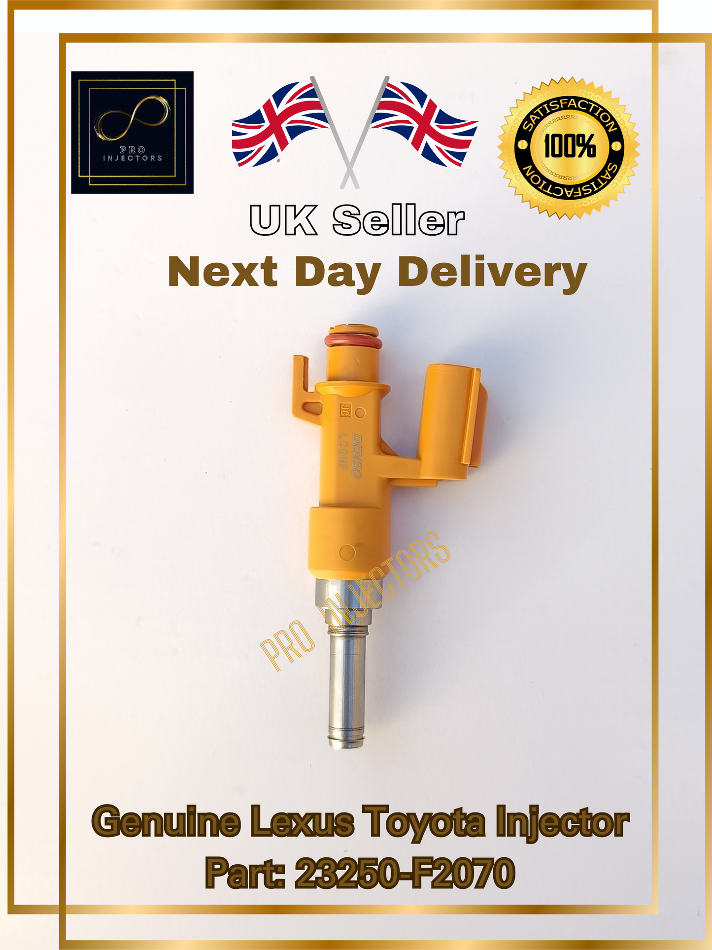 4 Genuine DENSO OEM Fuel injectors + Rail For TOYOTA LEXUS 2.0L HYBRID PART 23250-F2070