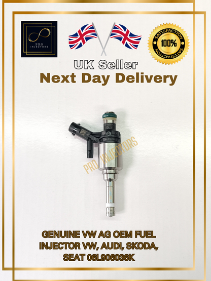 4x GENUINE VW AG OEM FUEL INJECTORS VW, AUDI, SKODA, SEAT 06L906036K