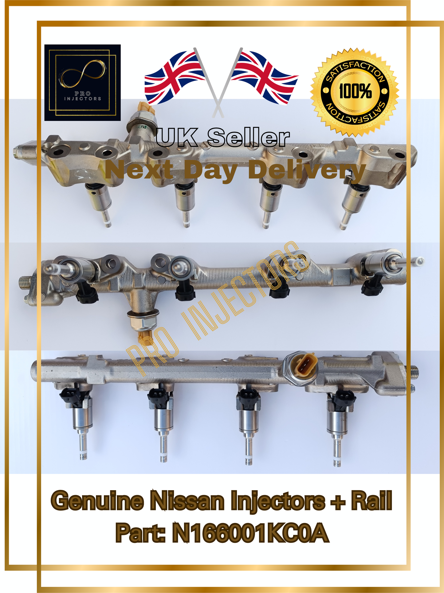 1x Genuine Nissan OEM fuel injector Nissan 1.6L JUKE TEKNA DIG-T 166001KC0A