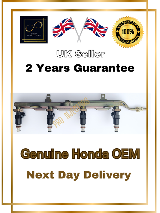 Set of 4 x Genuine Honda OEM fuel injectors + Rail for Honda Civic Type R 2.0L I-VTEC