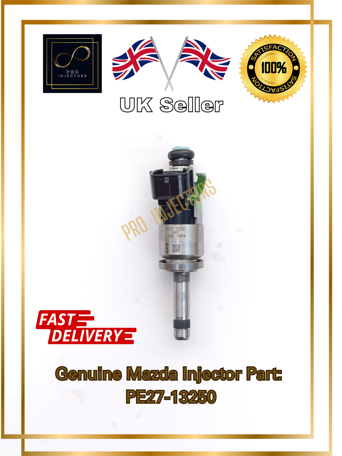 Set of 4 Genuine OEM Mazda Fuel injectors + RAIL 2.0L Skyactiv Mazda 3, Mazda 6, CX-3, CX-5, CX-30, and MX-5
