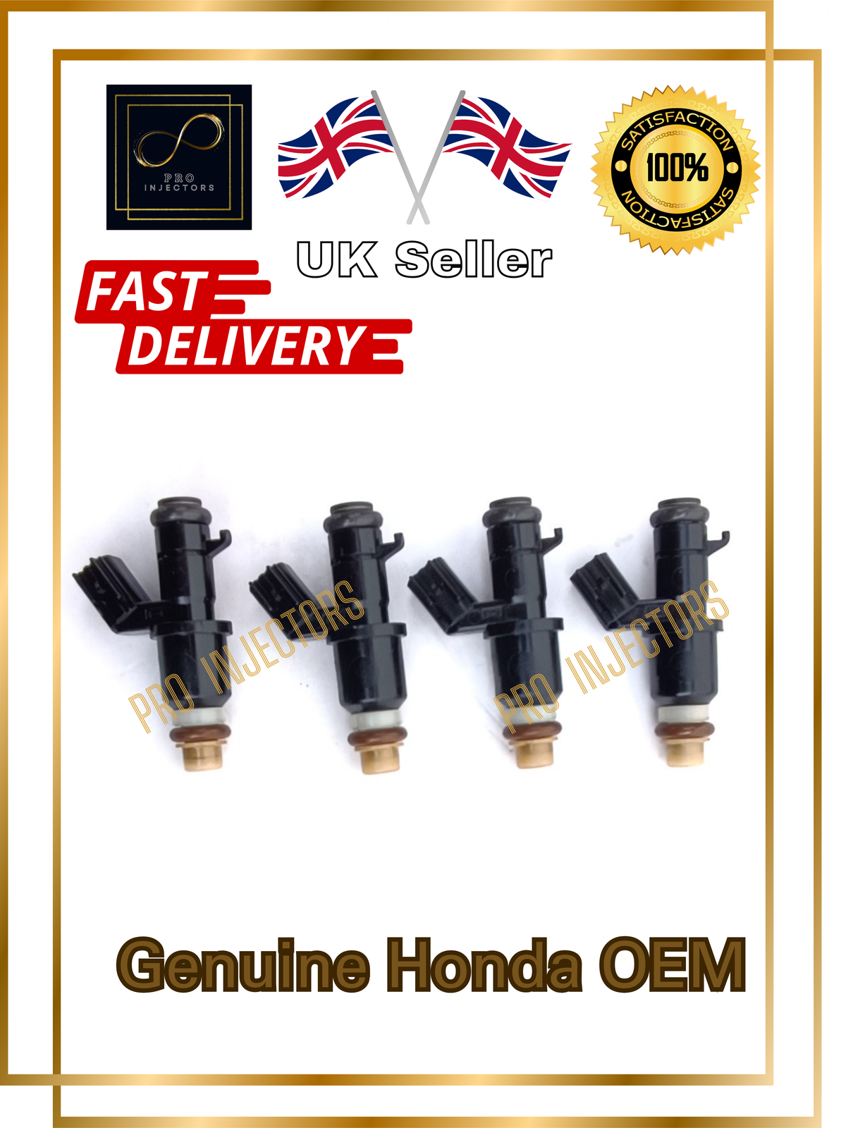 4 x Genuine Honda OEM fuel injectors + Rail for Honda HR-V 2.0L I-VTEC