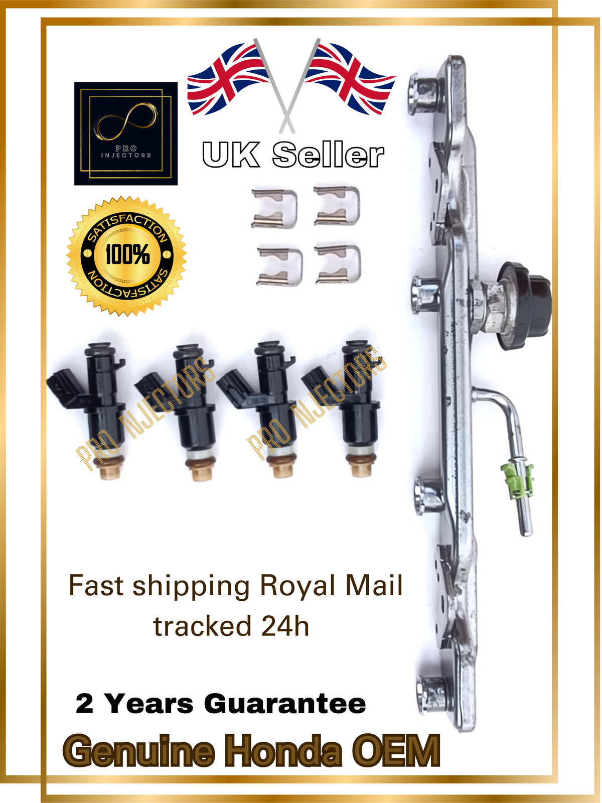 4 x Genuine Honda OEM fuel injectors + Rail for Honda HR-V 2.0L I-VTEC